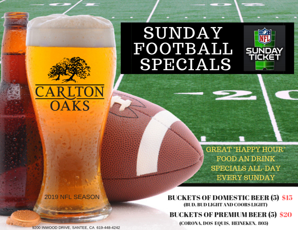 Sunday Football Specials