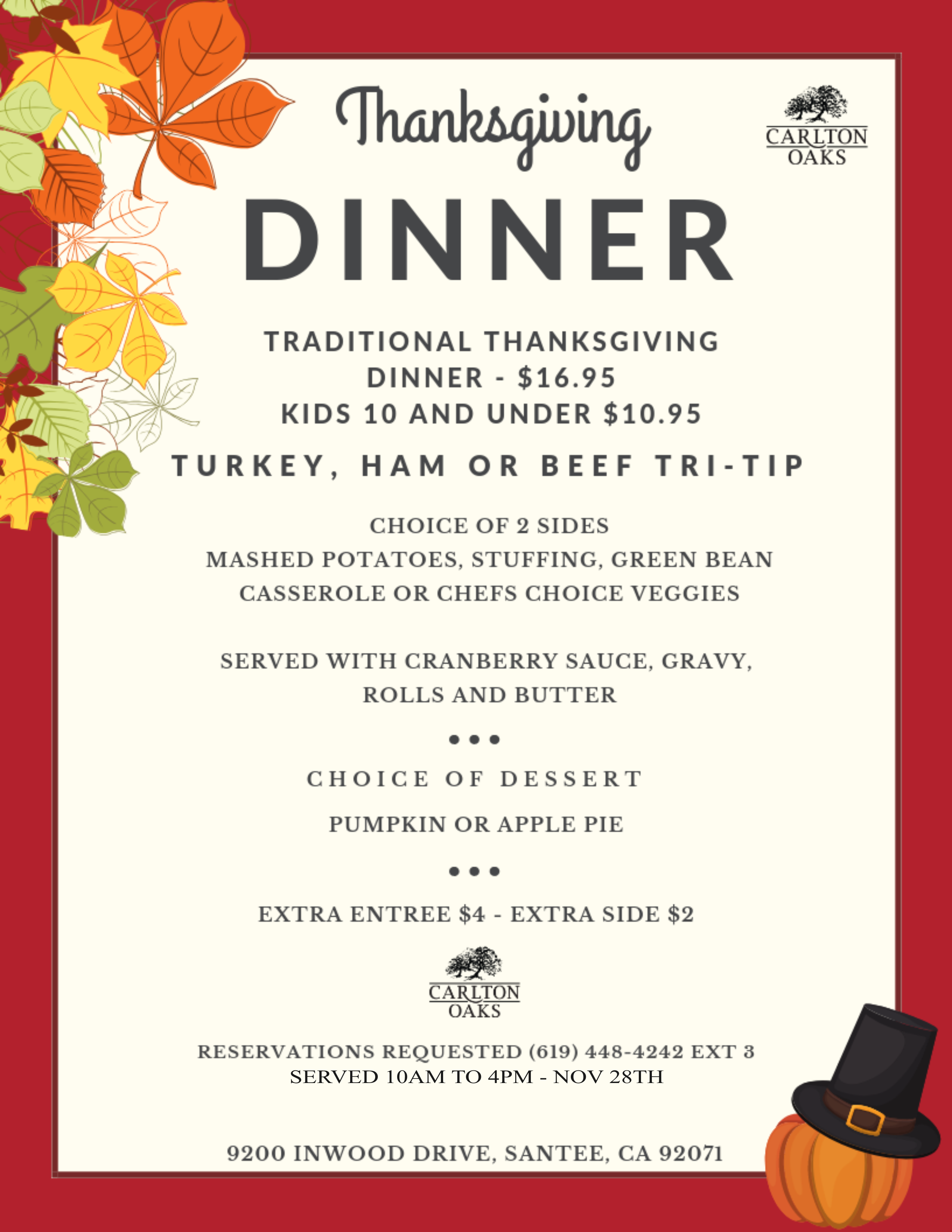 Restaurants open on thanksgiving day gaithersburg md